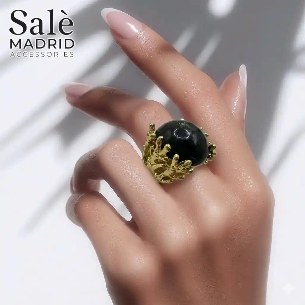 Elastic Line Ring Medium KC Gold