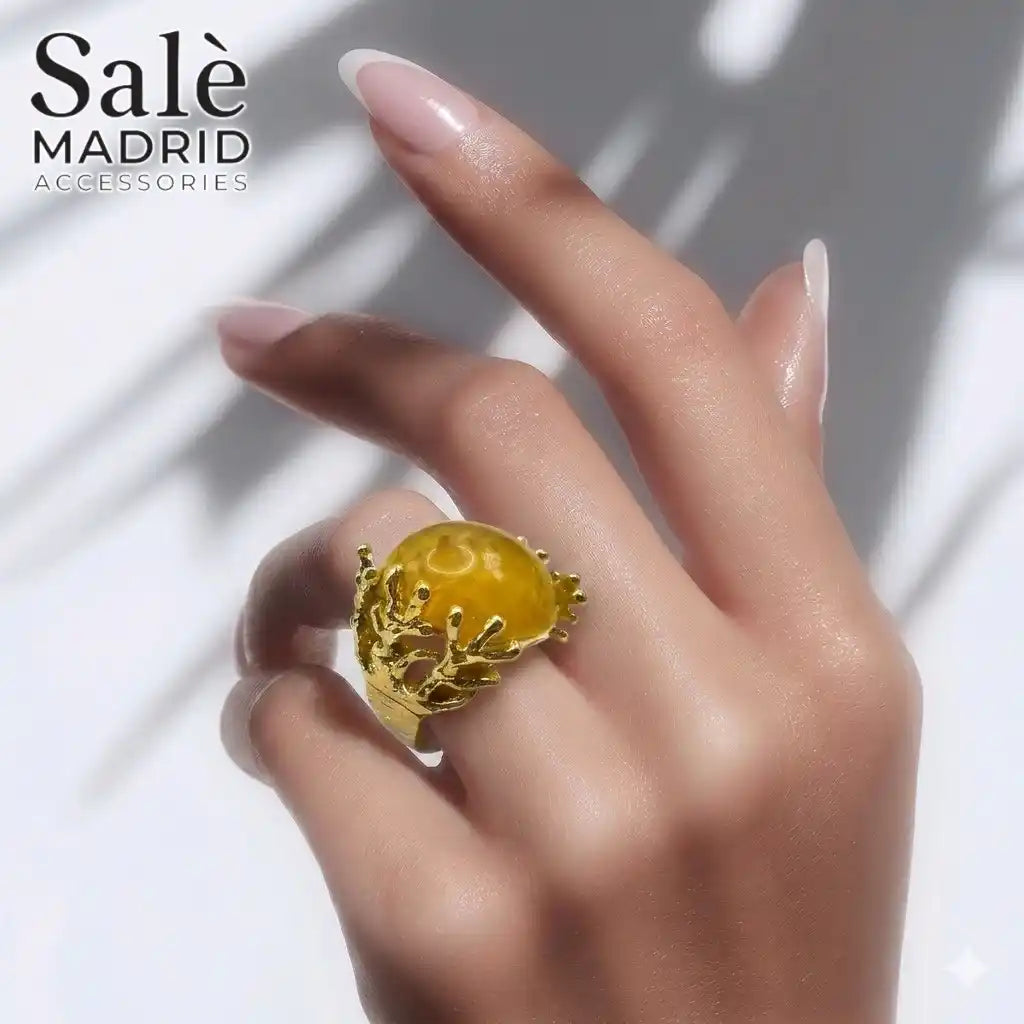 Elastic Line Ring Medium KC Gold