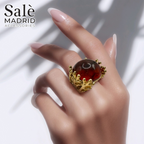 Elastic Line Ring Medium KC Gold
