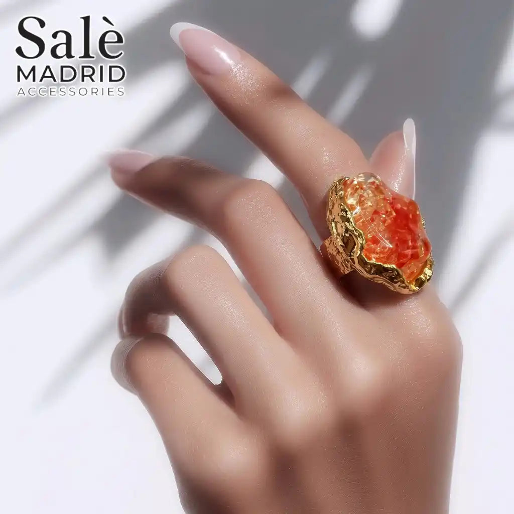Elastic Line Ring Medium KC Gold