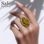 Elastic Line Ring Medium KC Gold