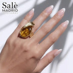 Elastic Line Ring Medium KC Gold