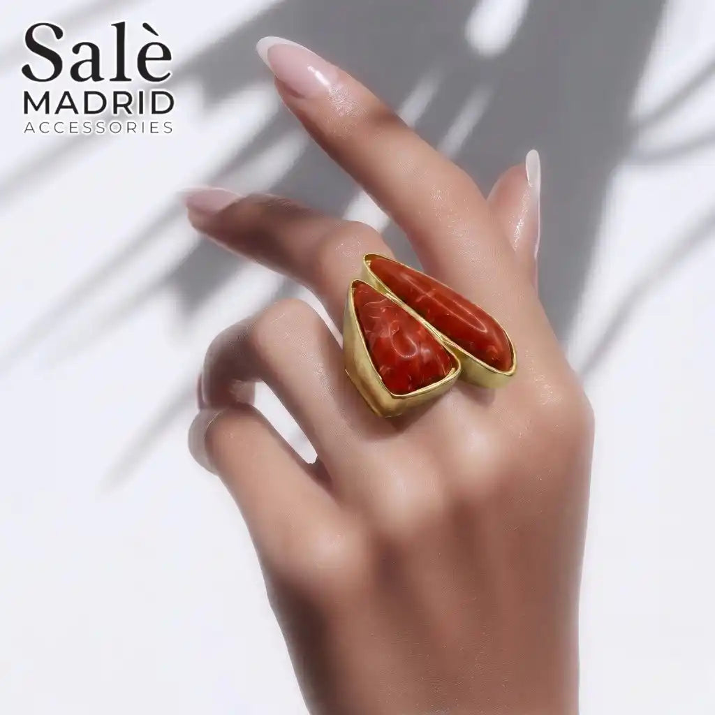 Elastic Line Ring Medium KC Gold