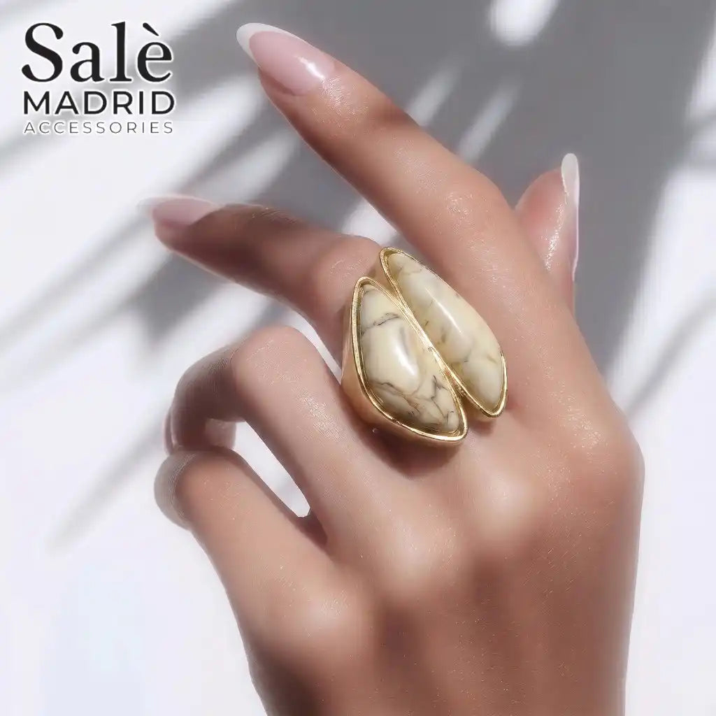 Elastic Line Ring Medium KC Gold