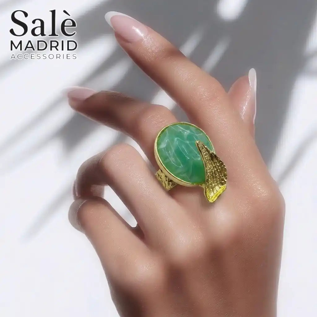 Elastic Line Ring Medium KC Gold