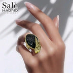 Elastic Line Ring Medium KC Gold