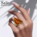 Elastic Line Ring Medium KC Gold
