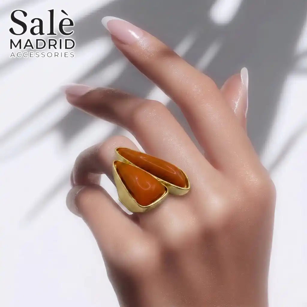 Elastic Line Ring Medium KC Gold