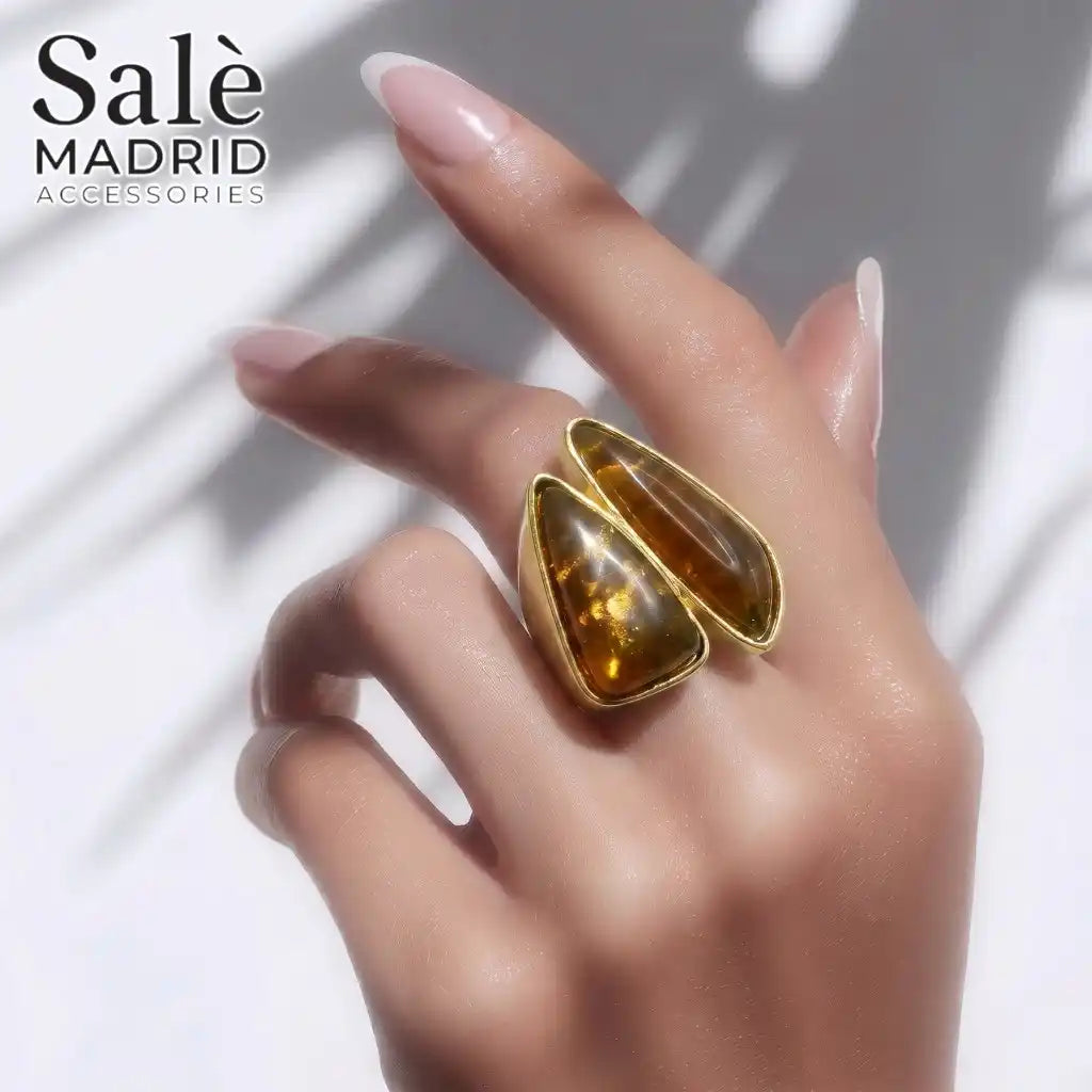 Elastic Line Ring Medium KC Gold