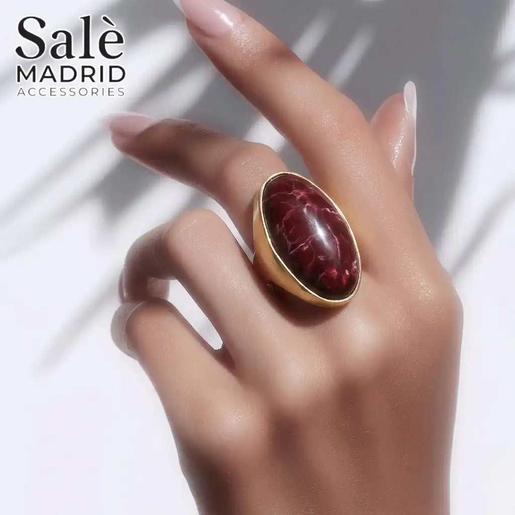 Elastic Line Ring Medium KC Gold