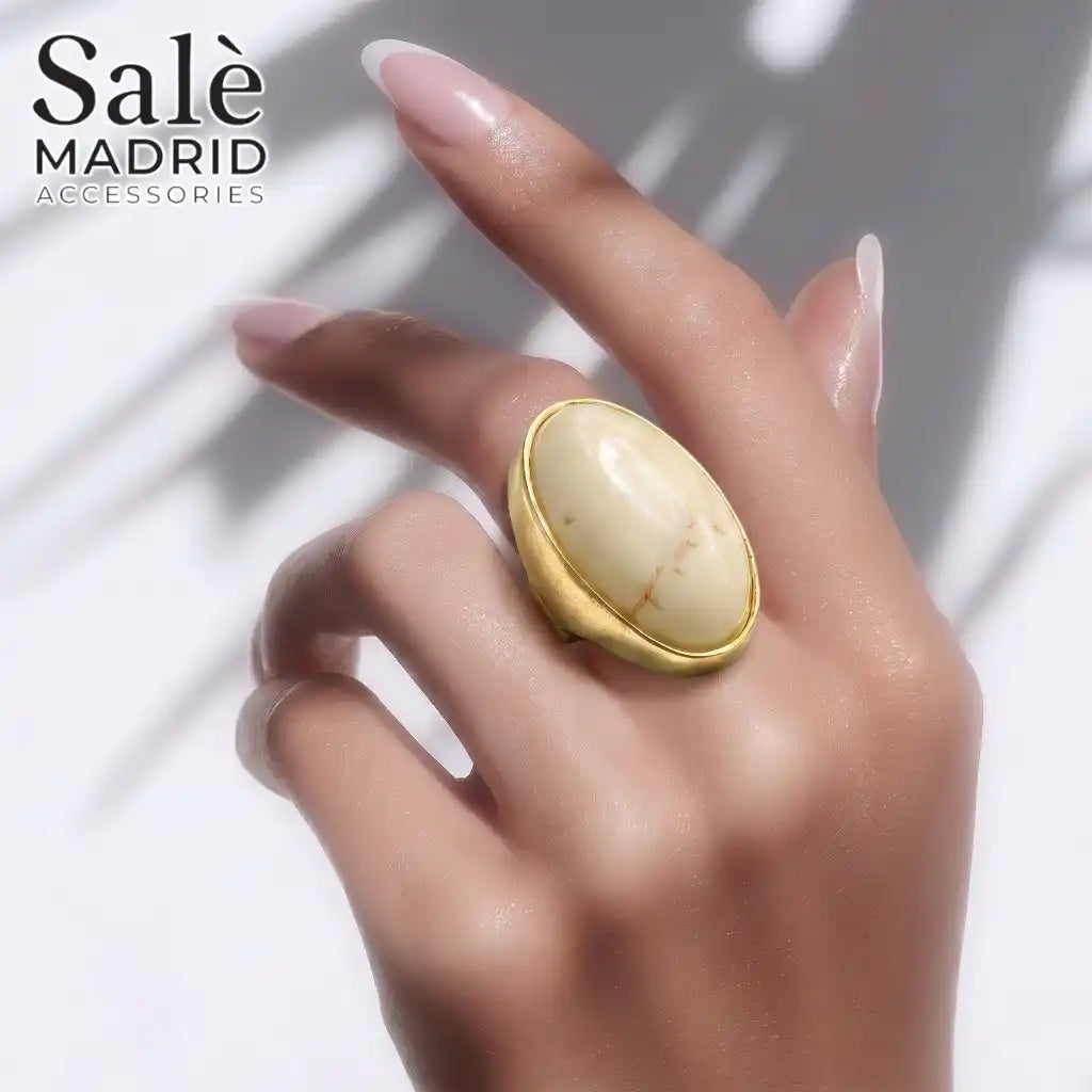 Elastic Line Ring Medium KC Gold