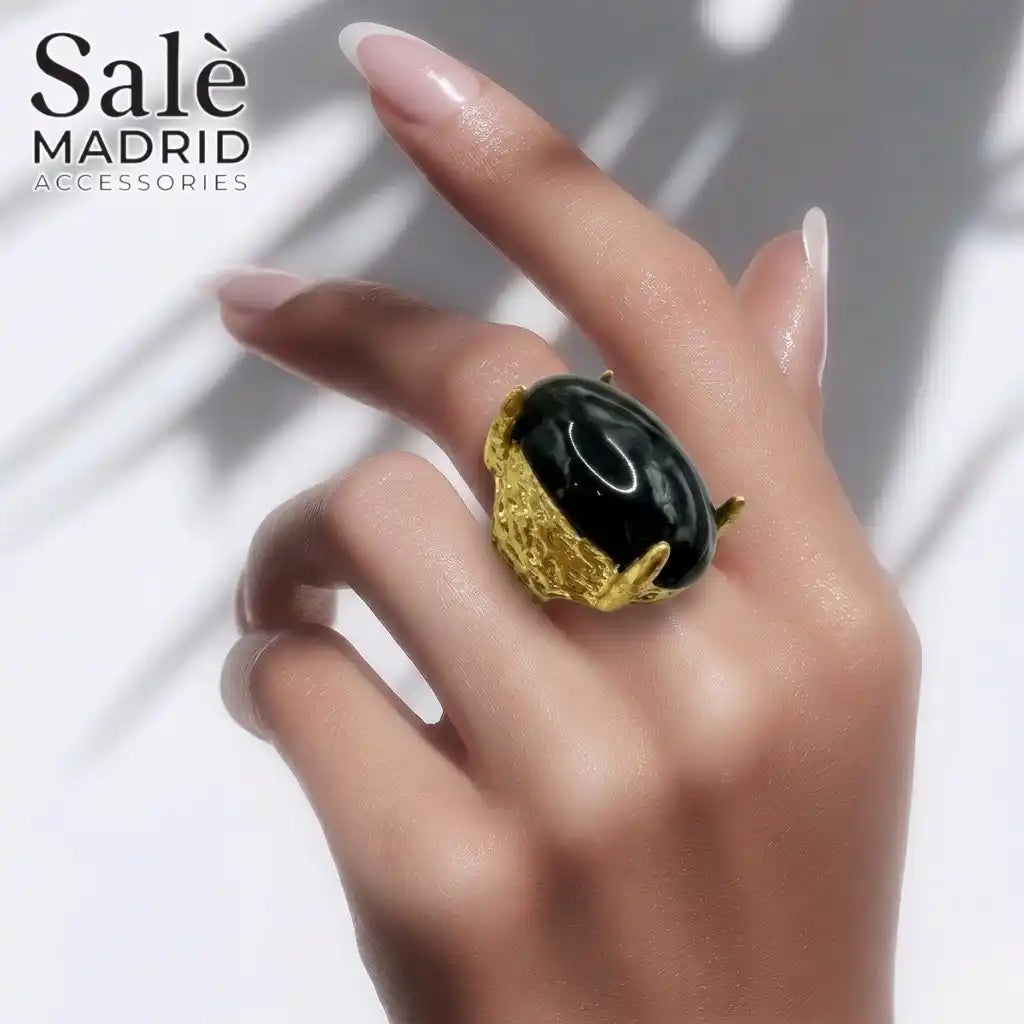 Elastic Line Ring Sand Gold