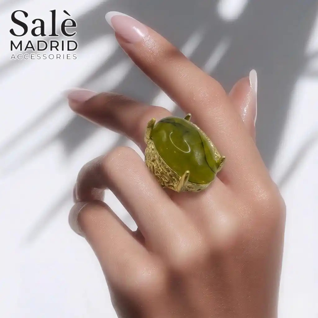 Elastic Line Ring Sand Gold
