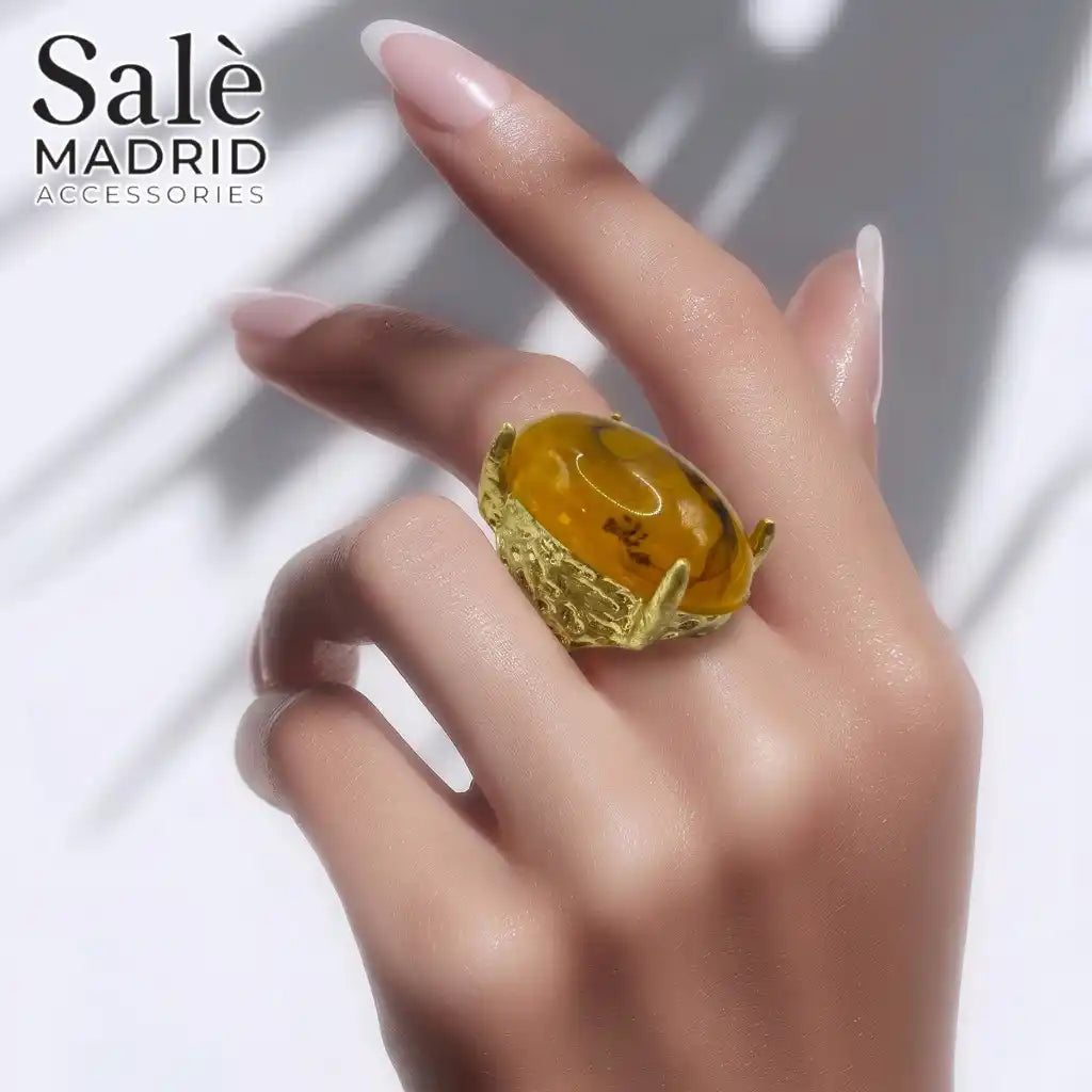 Elastic Line Ring Sand Gold