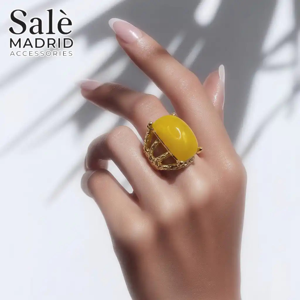 Elastic Line Ring Medium KC Gold 1