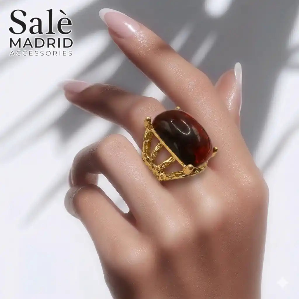 Elastic Line Ring Medium KC Gold 1